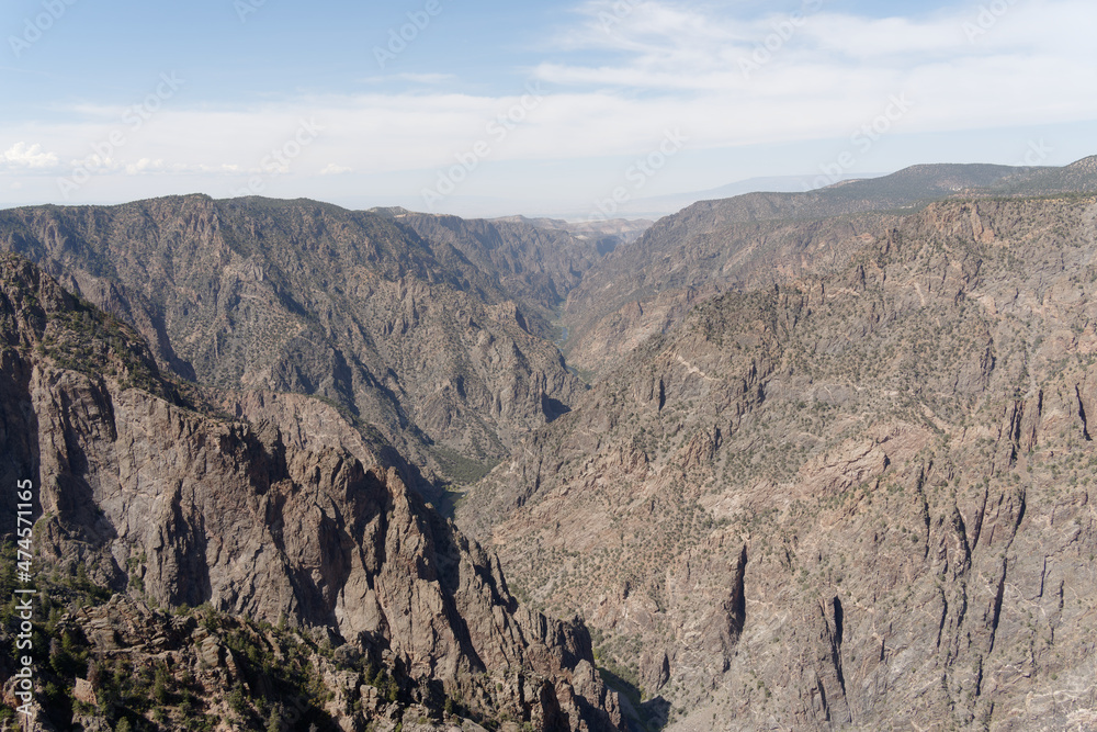 View from Sunset Point in the Black Canyon of the Gunnison National Park in Colorado