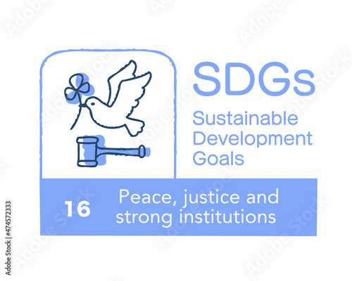 SDGs 16 平和と公正を全ての人に　英語