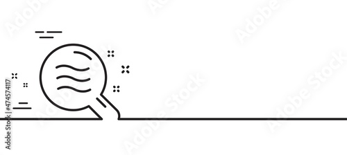 Skin condition line icon. Search magnifier sign. Minimal line illustration background. Skin condition line icon pattern banner. White web template concept. Vector