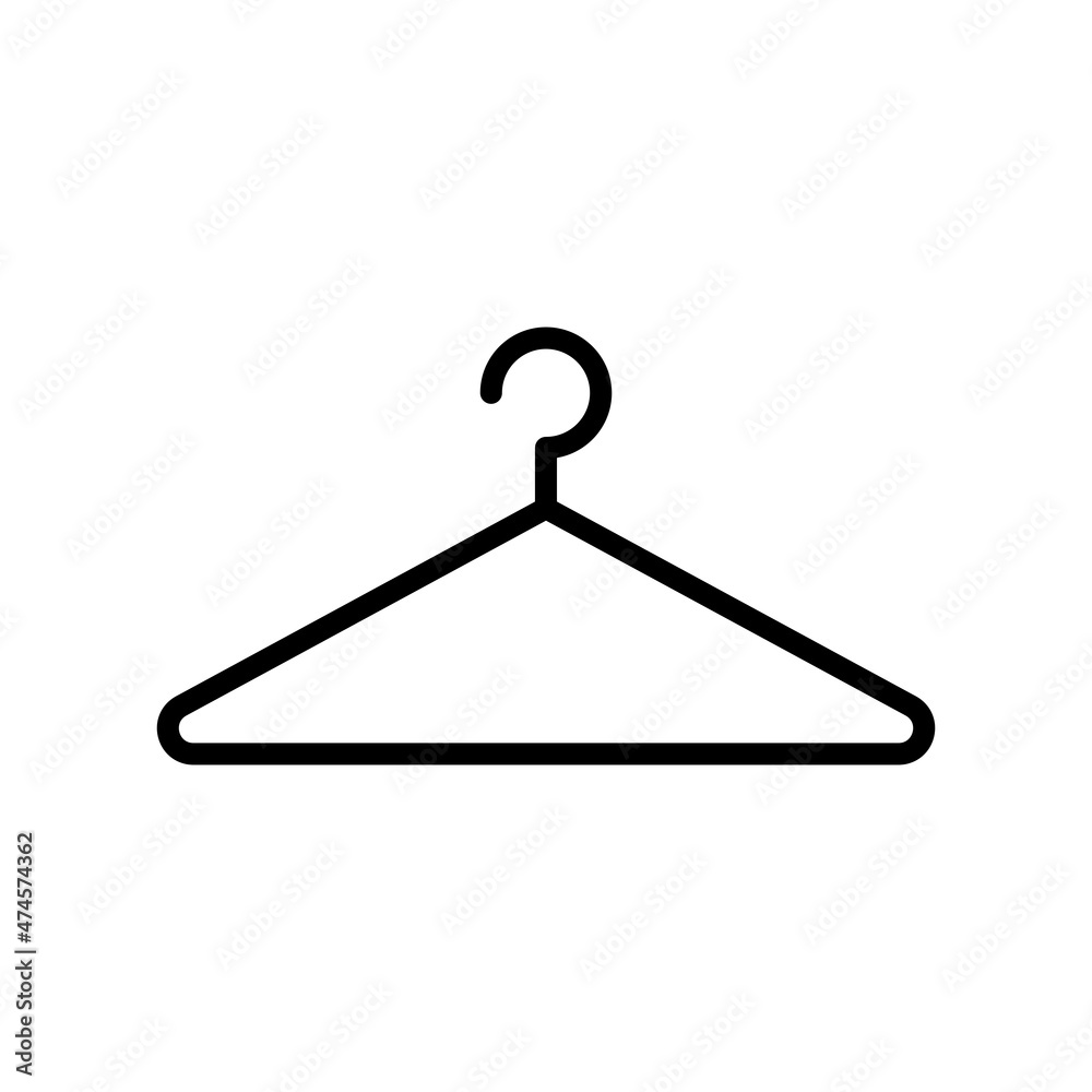 Icono de perchero o armador. Concepto de colgador de prendas de vestir. Ilustración vectorial Icono de perchero o armador. Concepto de colgador de prendas de vestir. Ilustración vectorial