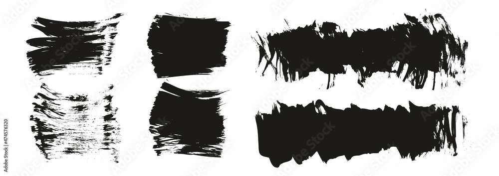 Flat Fan Brush Thick Short Background Mix High Detail Abstract Vector Background Mix Set 