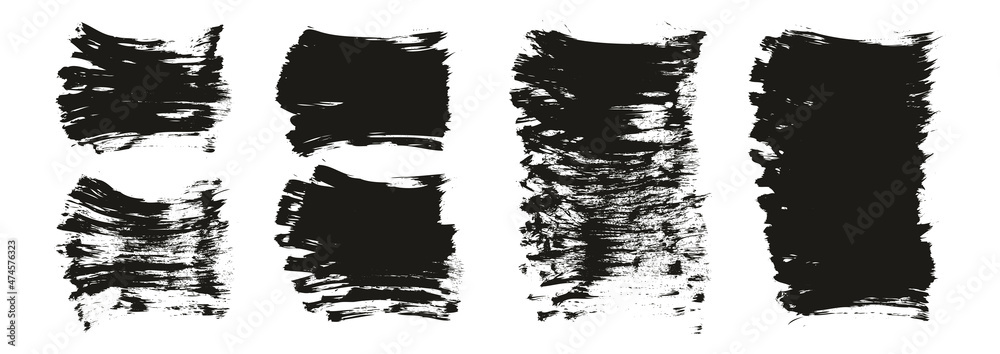 Flat Fan Brush Thick Short Background Mix High Detail Abstract Vector Background Mix Set 
