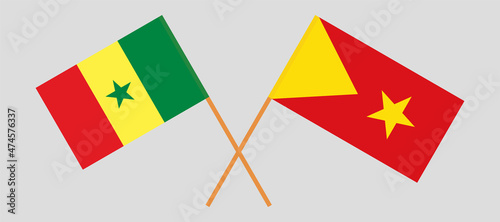 Crossed flags of Senegal and Tigray. Official colors. Correct proportion Free Download Crossed flags of Senegal and Tigray. Official colors. Correct proportion - GFXLoad
