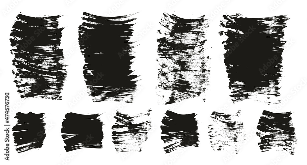 Flat Fan Brush Thick Short Background Mix High Detail Abstract Vector Background Mix Set 