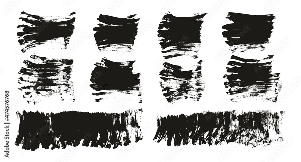 Flat Fan Brush Thick Short Background Mix High Detail Abstract Vector Background Mix Set 