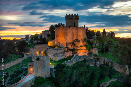 Sunset at the castle of Alarcon, Cuenca