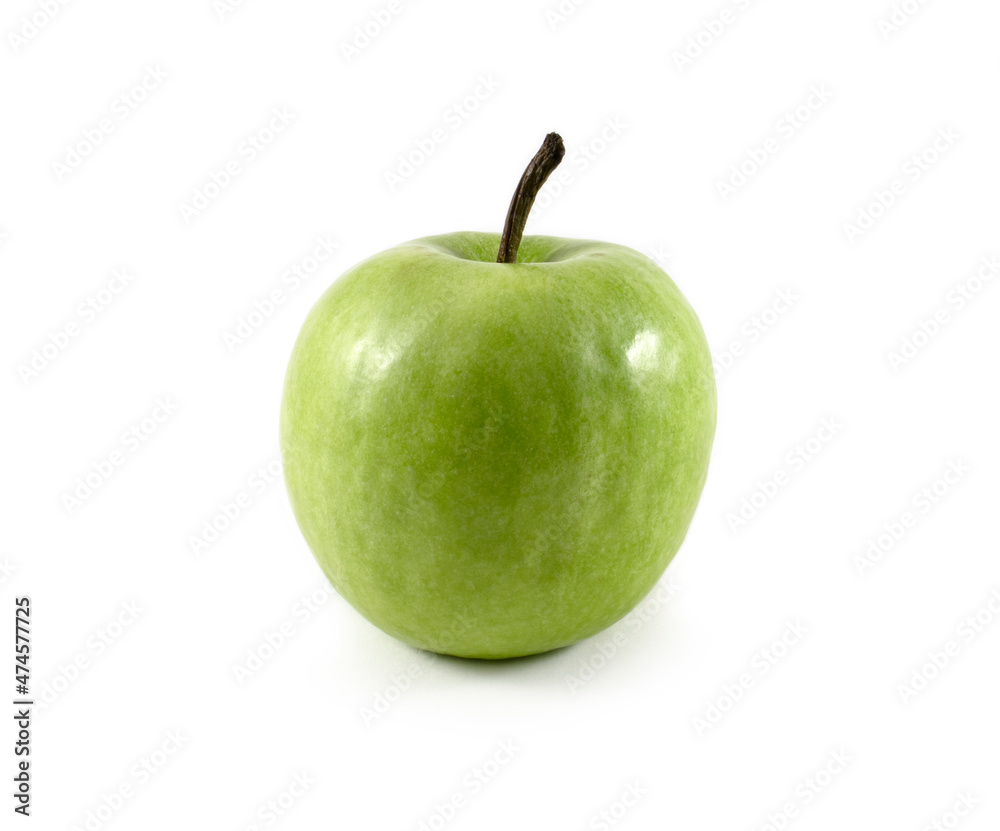 Green apple on white background Green apple on white background
