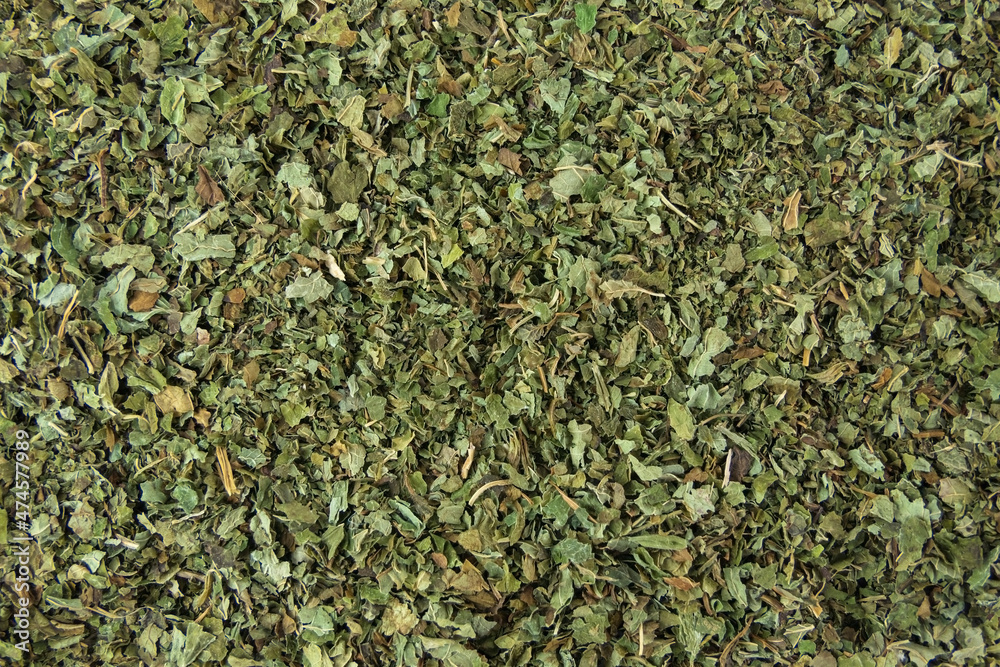 Dried Lemon balm (Melissa officinalis) herb background. Dried Lemon balm (Melissa officinalis) herb background.