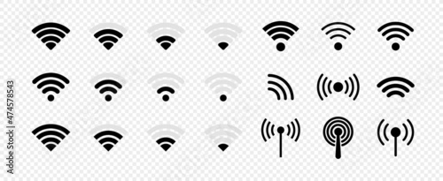 Fotografija Big set wireless and wifi icons