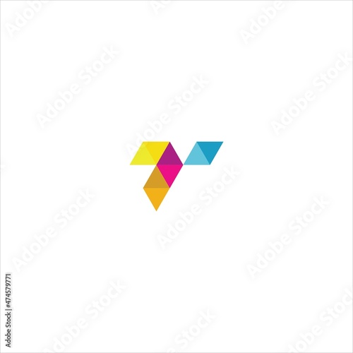 Free Download letter t logo vector template colorful - GFXLoad
