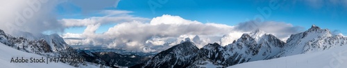 Winterpanorama Alpenvorland vom Füssener Jöchle