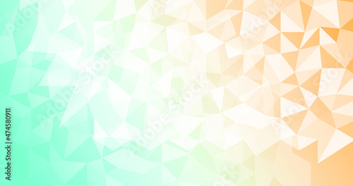 Polygonal teal and orange fractal background