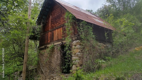old barn in the woods