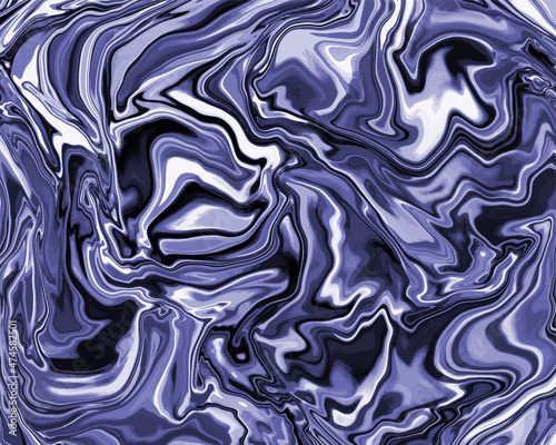 Abstract modern texture background. Marble texture in veri peri colors. Hand drawn illustration. color of the year 2022 