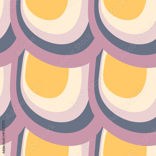 Illustration A seamless pattern on a square background - the scales of a fish, mermaid or dragon. Design element
