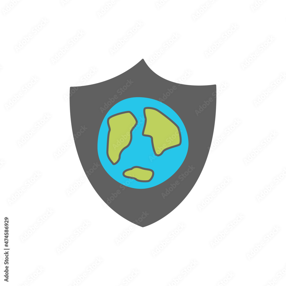 Environmental Protection Icon in color icon, isolated on white background Environmental Protection Icon in color icon, isolated on white background
