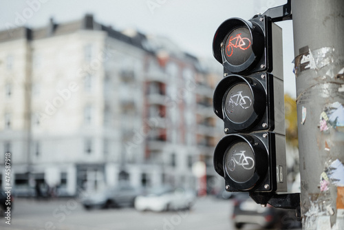 Bike traffic lights in Hamburg, Germany