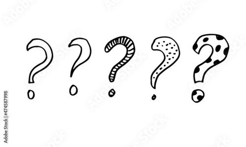 Image of question mark icon on white background.
