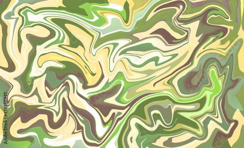 Abstract green,yellow and brown soft liquid gradient background, blur