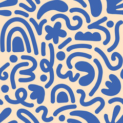 Fototapete Organische Formen Pastell Collage abstrakte Vektor Formen  © Oleksandra