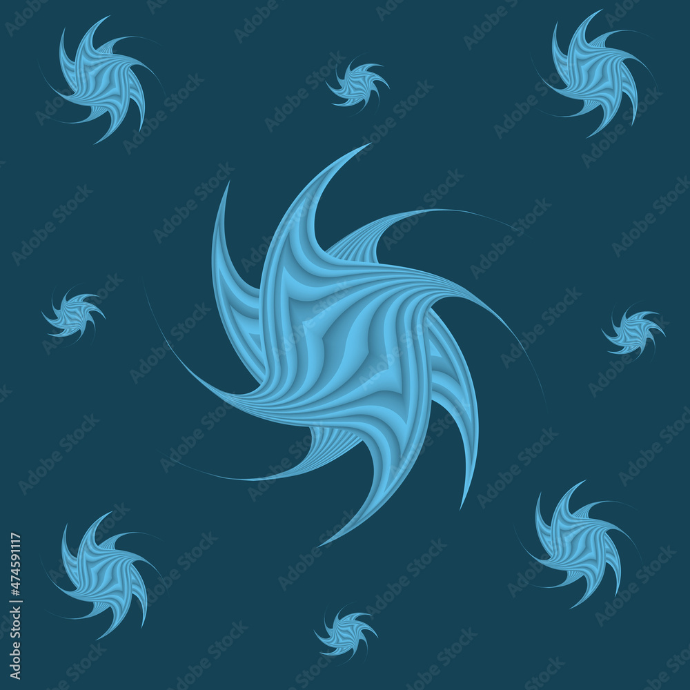 Twisted Star. Decorative Design Element. Background abstract image