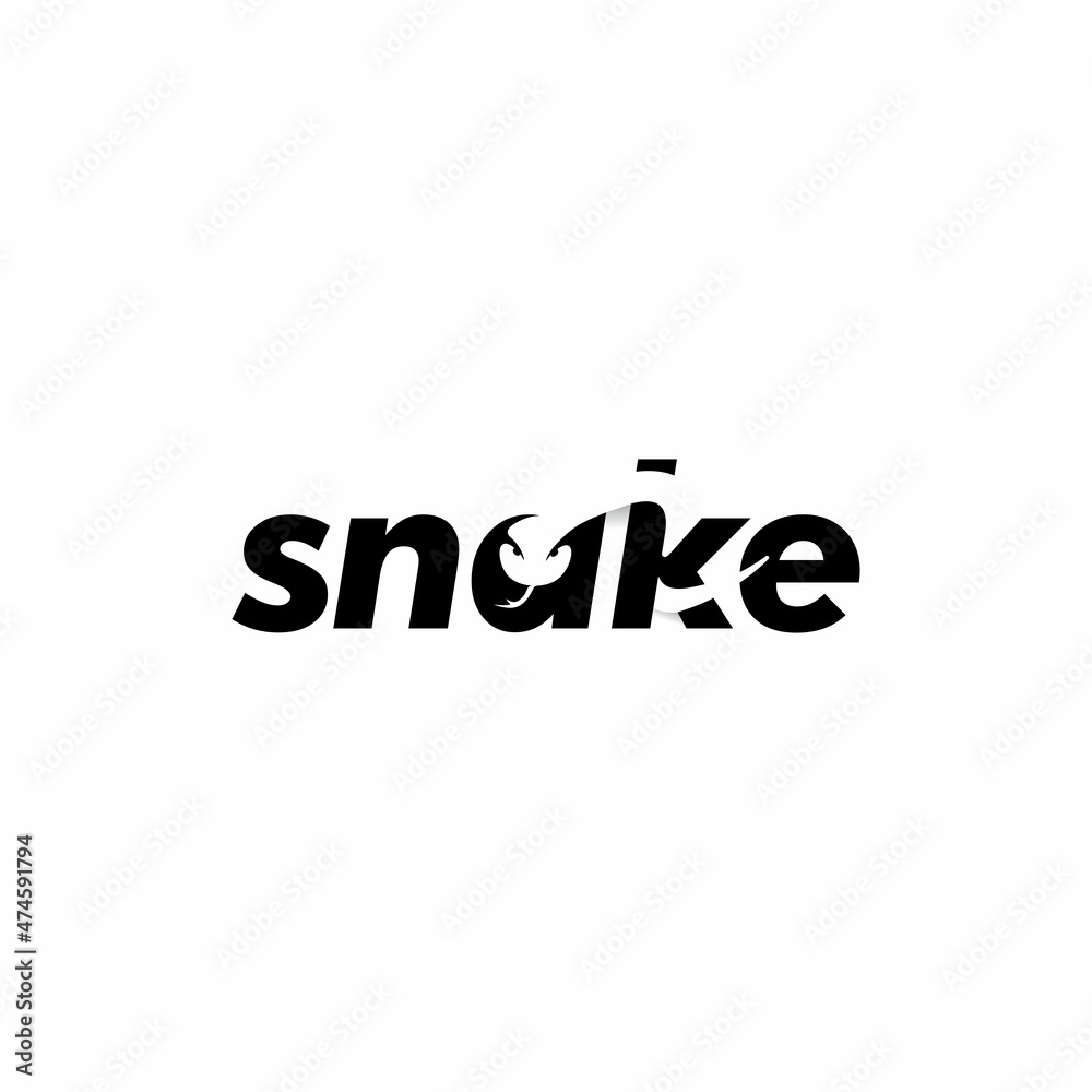 Creative calligraphy alphabet snake logo design vector