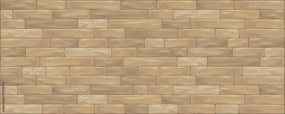 Natural beige stone block wall. Modern seamless pattern, vector illustration. Natural beige stone block wall. Modern seamless pattern, vector illustration.