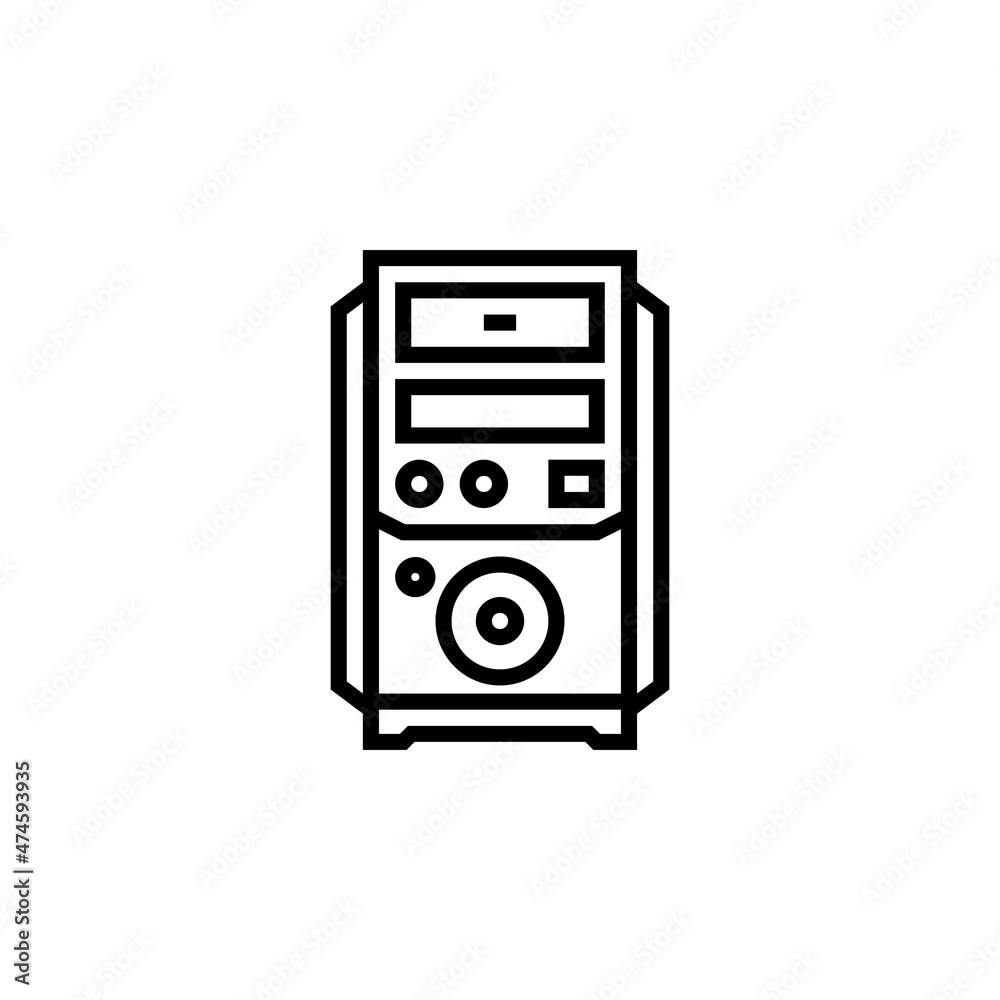 cpu vector icon. computer component icon outline style. perfect use for logo, presentation, website, and more. simple modern icon design line style cpu vector icon. computer component icon outline style. perfect use for logo, presentation, website, and more. simple modern icon design line style
