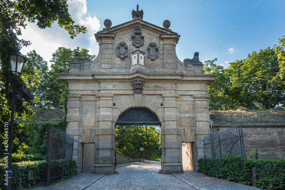 View of Leopold Gate, the main gate to Vyšehrad - Prague, Czech Republic View of Leopold Gate, the main gate to Vyšehrad - Prague, Czech Republic