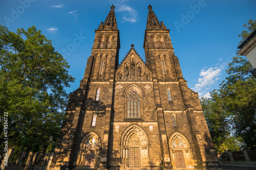 Exterior view of Basilica of St. Peter and St. Paul - Prague, Czech Republic