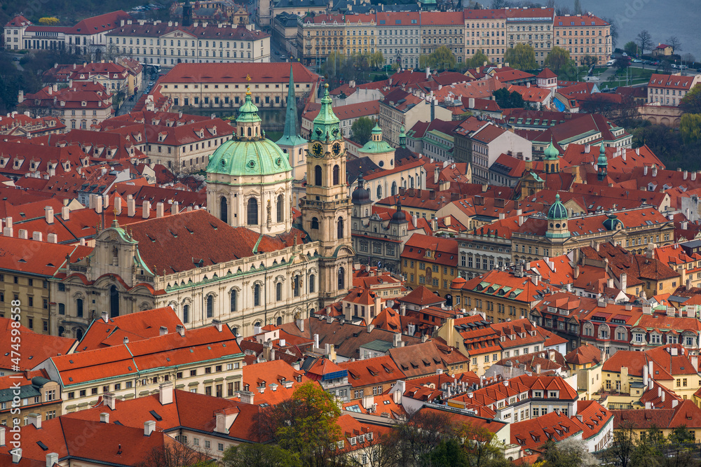 Obraz premium View from the top to the old part of Prague