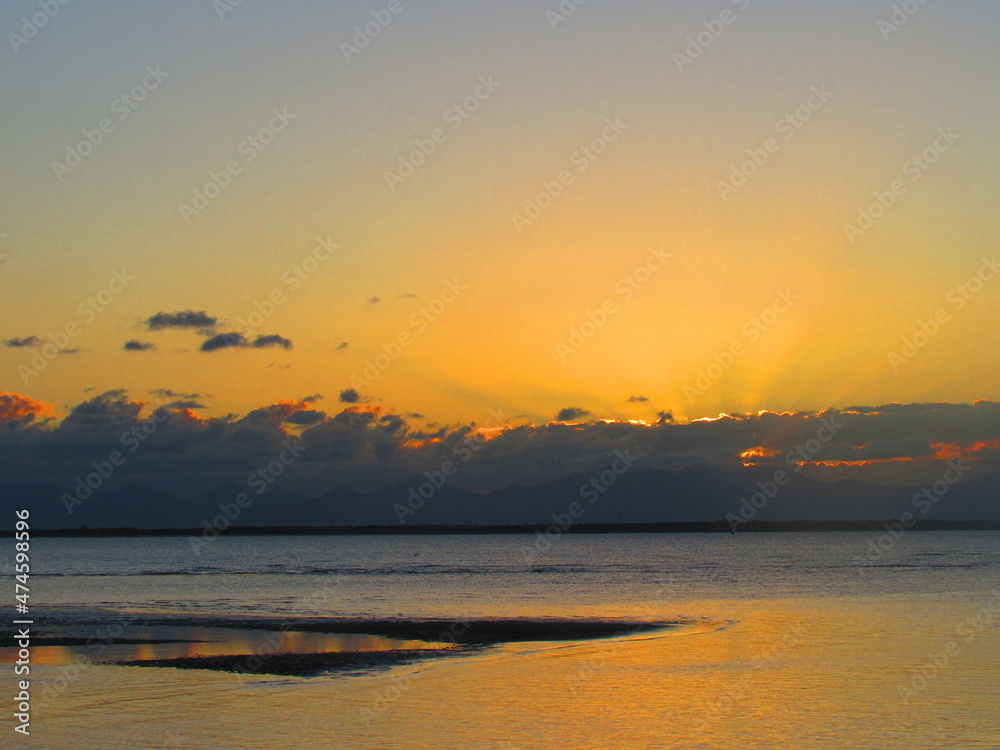 sunset on the beach