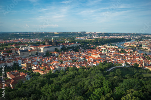 Wallpaper Mural Beautiful broad view of Prague from Petřín Lookout Tower -Prague, Czech Republic Torontodigital.ca