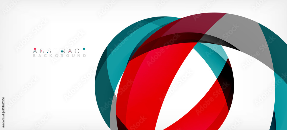 Geometric abstract background. Circle created with overlapping color shapes. Vector Illustration For Wallpaper, Banner, Background, Landing Page Geometric abstract background. Circle created with overlapping color shapes. Vector Illustration For Wallpaper, Banner, Background, Landing Page