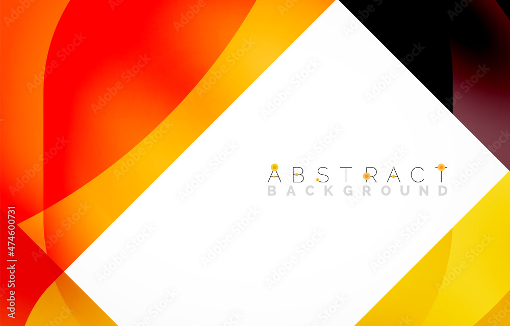 Fototapeta premium Minimal background. Abstract square shape with round corners created with wavy forms. Vector Illustration For Wallpaper, Banner, Background, Landing Page