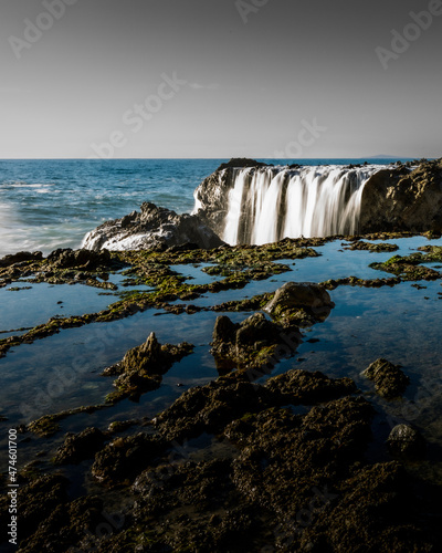 waves on the rocks