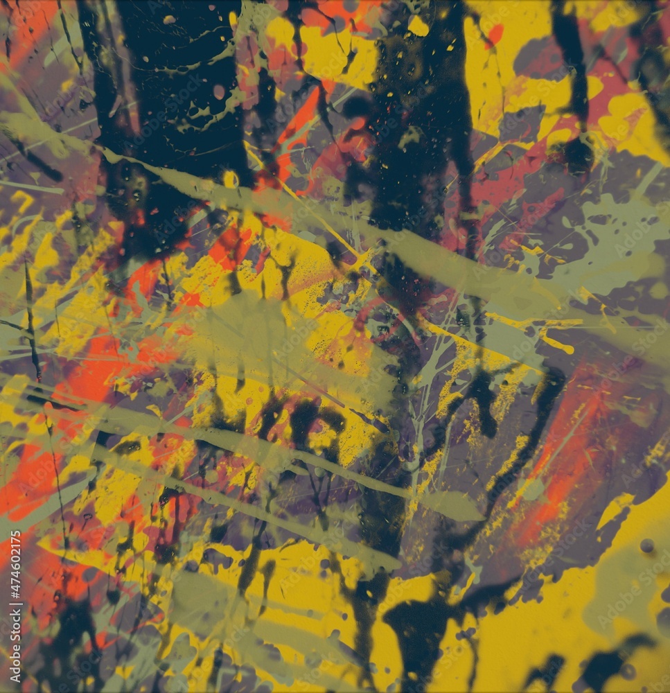 Fototapeta premium Abstract colorful ink pattern. Texture backdrop for various projects.