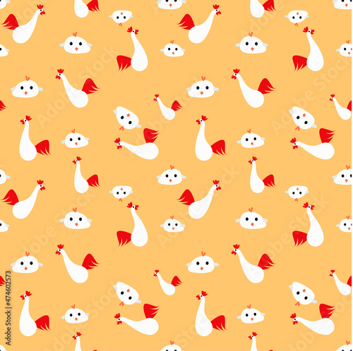 Chicken seamless pattern.