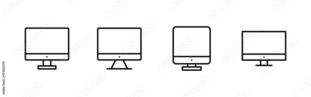 Computer icons set. computer monitor sign and symbol Computer icons set. computer monitor sign and symbol