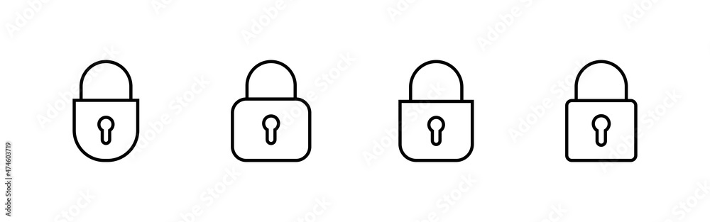Lock icons set. Padlock sign and symbol. Encryption icon. Security symbol Lock icons set. Padlock sign and symbol. Encryption icon. Security symbol