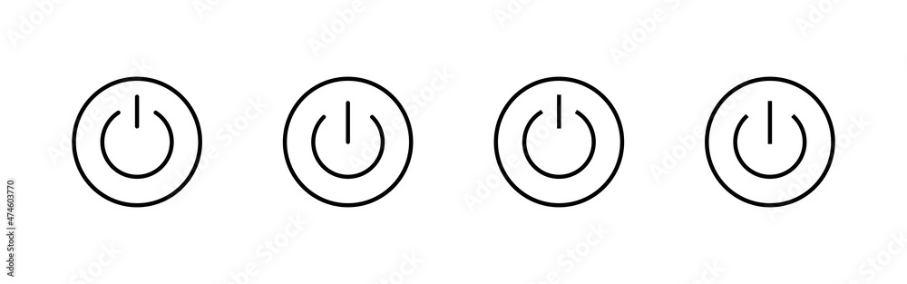 Power icons set. Power Switch sign and symbol. Electric power Power icons set. Power Switch sign and symbol. Electric power