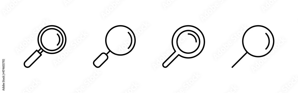 Search icons set. search magnifying glass sign and symbol Search icons set. search magnifying glass sign and symbol