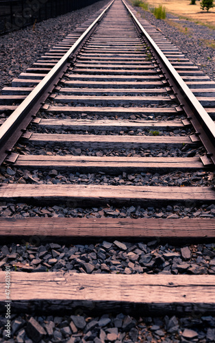 railway tracks in the distance