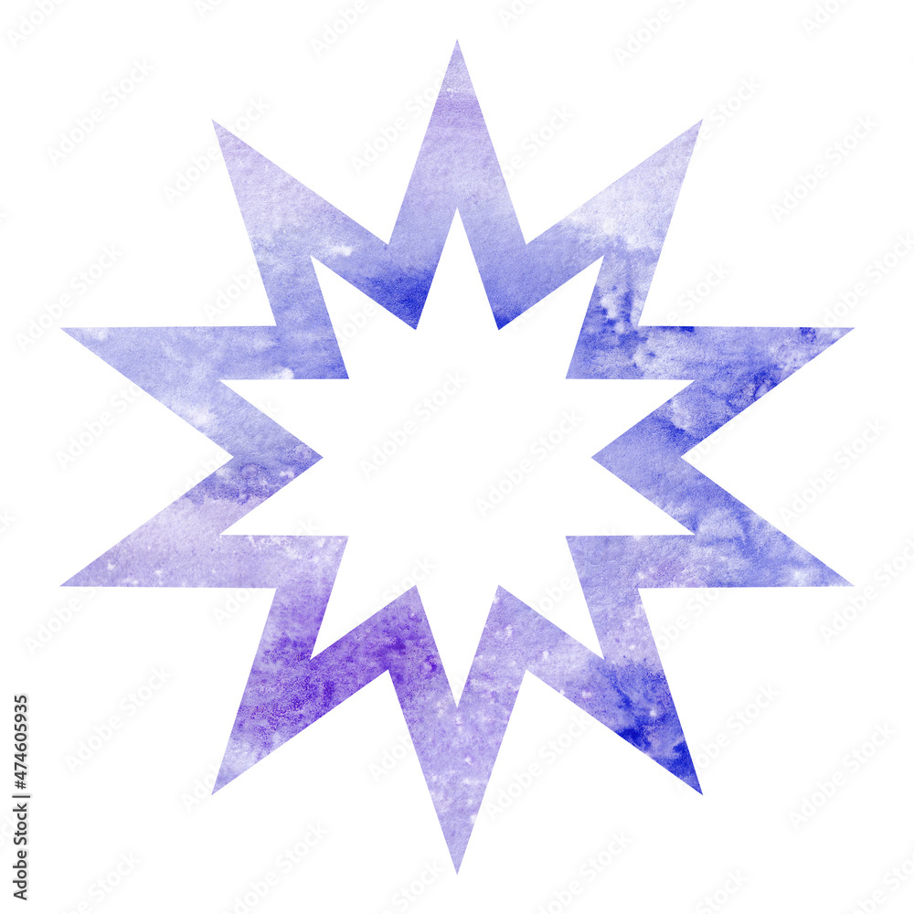 Obraz premium Snowflakes on a white background. Watercolor illustration.