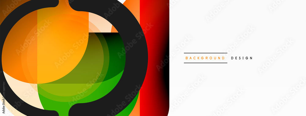 Fototapeta premium Geometrical minimal wallpaper. Geometric shapes. Vector illustration for wallpaper banner background or landing page