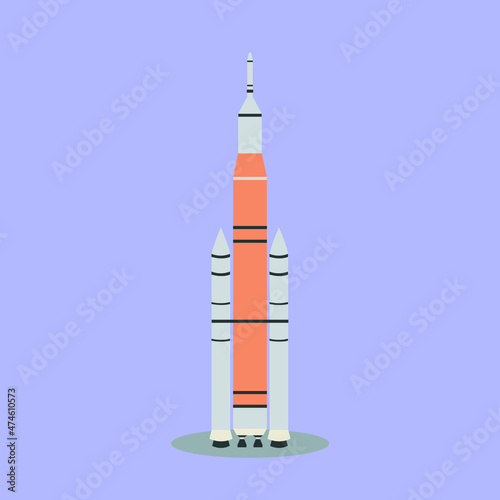SLS Block 1 Cartoon Flat Vector Illustration