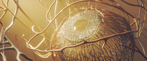 Close up of eye vascular anatomy photo