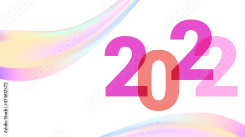 HAPPY NEW YEAR 2022 WITH GREETING CARD CARD COLORFUL BACKDGROUND DESIGN VECTOR