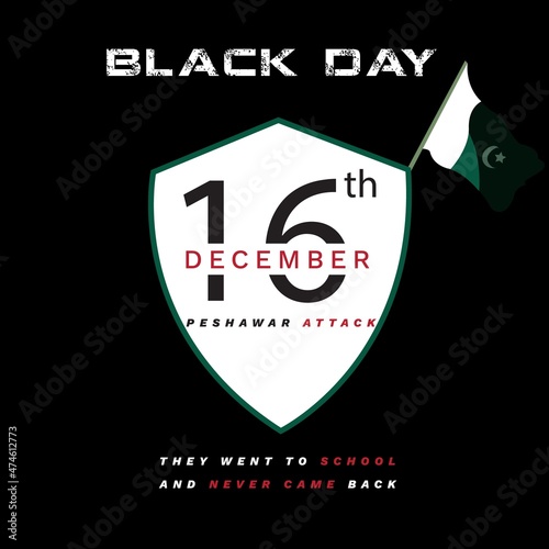 16 December black day aps Peshawar banner vector illustration  photo