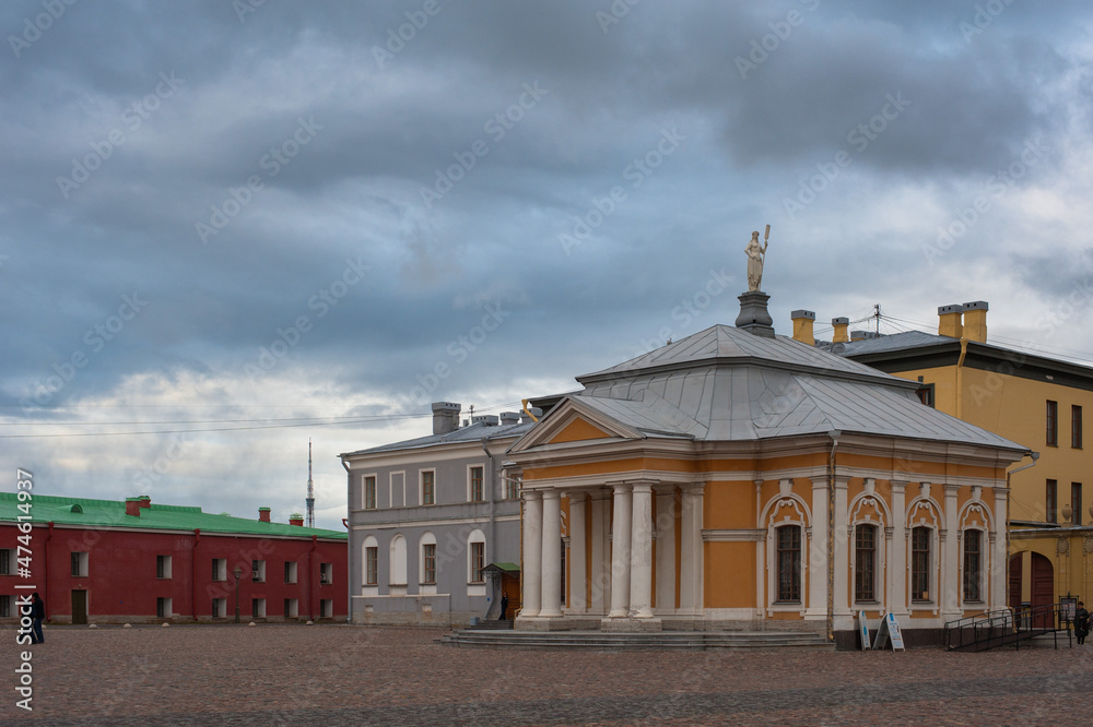 Boat House in the Peter and Paul Fortress on an island in St Petersburg